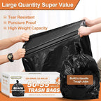 50-55 Gallon Black Trash Bags 120 Count - Image 4