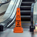 8-Pack 26.5" Caution Cones, 4-Sided Visible Safety Signs - Image 5