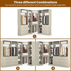 Corner Closet System with 6 Drawers, Closet Organizer System with 14 Shelves & - Image 5