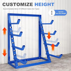 Steel Lumber & Pipe Storage Rack – Heavy Duty 4-Tier Horizontal Organizer Shelf - Image 4