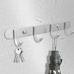 Coat Hook Rack Brushed Nickel 10.6-Inch Coat&Towel Hook Rail Wall Mounted - Image 5