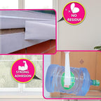 White Window Weather Sealing Tape, Waterproof Window AC Air Conditioner Sealing - Image 5