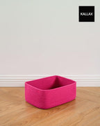 Small Woven Basket, 13.5 x 9.5 x 5 Inches, Storage Basket - Image 8