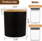 CONNOO 8 Pack 14 OZ Empty Black Glass Candle Jars - Image 2