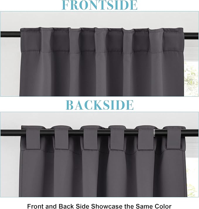 RYB HOME Grey Blackout Curtains - Image 5
