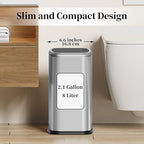 2.1 Gallon Bathroom Trash Can - Image 4