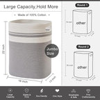 OIAHOMY Laundry Hamper, Tall Cotton Decorative Blanket Storage Basket - Image 5