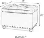 Joveco 24" Rectangular Ottoman - Image 3