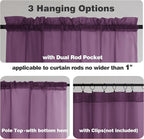 Chyhomenyc Plum Sheer Curtains 78 Inches Long 2 Panels Set - Image 5
