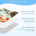 Vivid Poppy Wildflowers and Eagles Ironing Mat Thickened Ironing Blanket Travel - Image 4