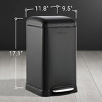 happimess HPM1012B Betty Retro Mini 3.2-Gallon Step-Open Trash Can - Image 6