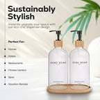 Clear Glass Hand and Dish Soap Dispenser Set by Brighter Barns - Image 2