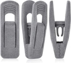 Grey Velvet Hangers Clips, Non-Slip Velvet Skirt Hanger Clips by TOFIIGREM