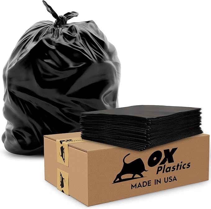 OX Plastics Black Trash Bags - Image 7