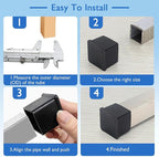 16 Pcs 3/4" x 3/4" Square Rubber Chair Leg Caps, PVC Table Leg Covers, Flexible - Image 5
