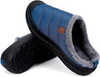 Womens Mens House Slippers Slip on Snow Winter Warm Fully Fur Lined Slippers - Image 5