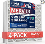 BNX TruFilter 20x20x1 MERV 13 AC Furnace Air Filter by BNX