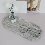 Natural Marble Tray, Oval Vanity Decorative Tray - Image 9