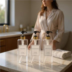 Modern Gold Design Large 27 oz Shampoo and Conditioner Dispensers - Image 5