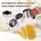 Vucchini Large Olive Oil Dispenser Bottle Kitchen Cooking Oil Dispenser Auto - Image 3