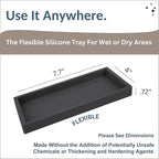 Countertop and Vanity Tray – Small 7.7” Silicone Tray, Soap Dispenser Trays - Image 3