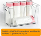 Hudgan Extra Large Trash Bag Holder Acrylic Trash Bag Dispenser Storage - Image 3