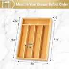 Silverware Organizer, 2 Pack 10 Inch Utensil Organizer Kitchen Drawer Organizer - Image 2