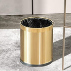 14L/2.6GAL，Gold Bathroom Trash can, Brushed Brass Garbage can, Small Gold - Image 2