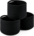 Small Black Baskets for Organizing, Storage Baskets for Shelves, Small Woven by ICERZCZ