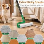 10" Large Lint Roller for Pet Hair Extra Sticky, Long Handle Floor Sticky - Image 3