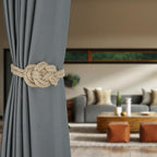 4 Pack Natural Jute Magnetic Curtain Tiebacks, Boho Rustic Style Decorative - Image 5