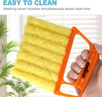 CoguZed 4-Pack 7-Slat Window Blind Duster – Washable Mini Cleaner - Image 4