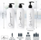 Alora 32oz Reusable Shampoo and Conditioner Bottles - Image 2