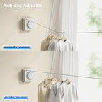 Retractable Clothesline Indoor, Non-Sagging Outdoor Clothes Line Retracting - Image 3