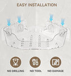 Corner Shower Caddy, Rustproof Corner Shower Shelves, No Drilling Bathroom - Image 5