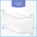 Plastic Food Storage 6 Pack Clear Container Bin - Image 3