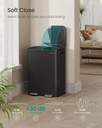 SONGMICS Trash Can, 2 x 8 Gallon Dual-Compartment Garbage Can - Image 4