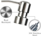 Emerson Essentials Glass Soap Bottle Dispensers, 2 Pack, Stainless-Steel Pumps - Image 4
