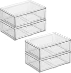 mDesign Plastic Wide Stackable Kitchen Storage Organizer Bin Containers - Image 9