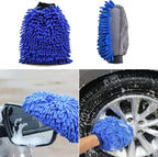 Car Wash Brush With Long Handle, Chenille Microfiber Mop Mitt, 1 Replacement - Image 5
