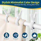 Senbowe 12 Pack Beach Towel Clips, Heavy Duty Plastic Clothes Pins, Windproof - Image 4