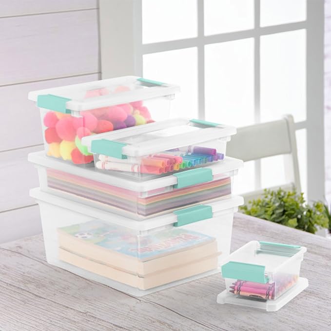 Sterilite 30-Pack Clip Box, Stackable Clear Plastic Bins - Image 9