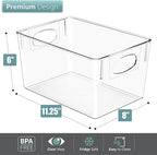 Sorbus 4 Pack Large Clear Plastic Storage Bins, Refrigerator, Under Sink - Image 3