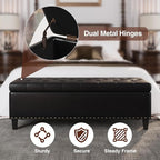 Storage Ottoman Bench, 51-Inch Large Storage Bench - Image 4