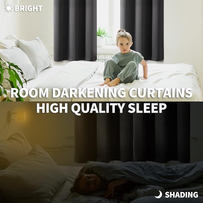 BGment Blackout Curtains for Bedroom 54 Inches Long - Image 2