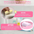 Self Draining Soap Dish, Silicone Suction Cup Soap Holder Tray Savers Container - Image 3
