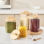 Sweejar 3 qt Glass Jars for Laundry Room Organization, 96 oz Laundry Pods - Image 3