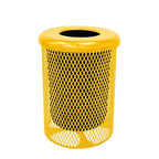 COATEDOUTDOORFURNITURE RFT-YEL Heavy Duty Round Trash Receptacle by CoatedOutdoorFurniture