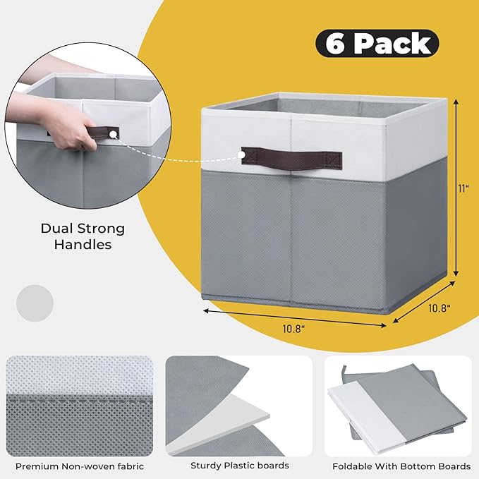 Criusia Storage Cubes -11 inch Closet Organizers and Storage Bins - Image 4