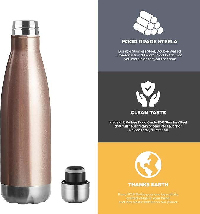 MEWAY 17oz Sport Water Bottle Vacuum Insulated Stainless Steel Leak-Proof - Image 3